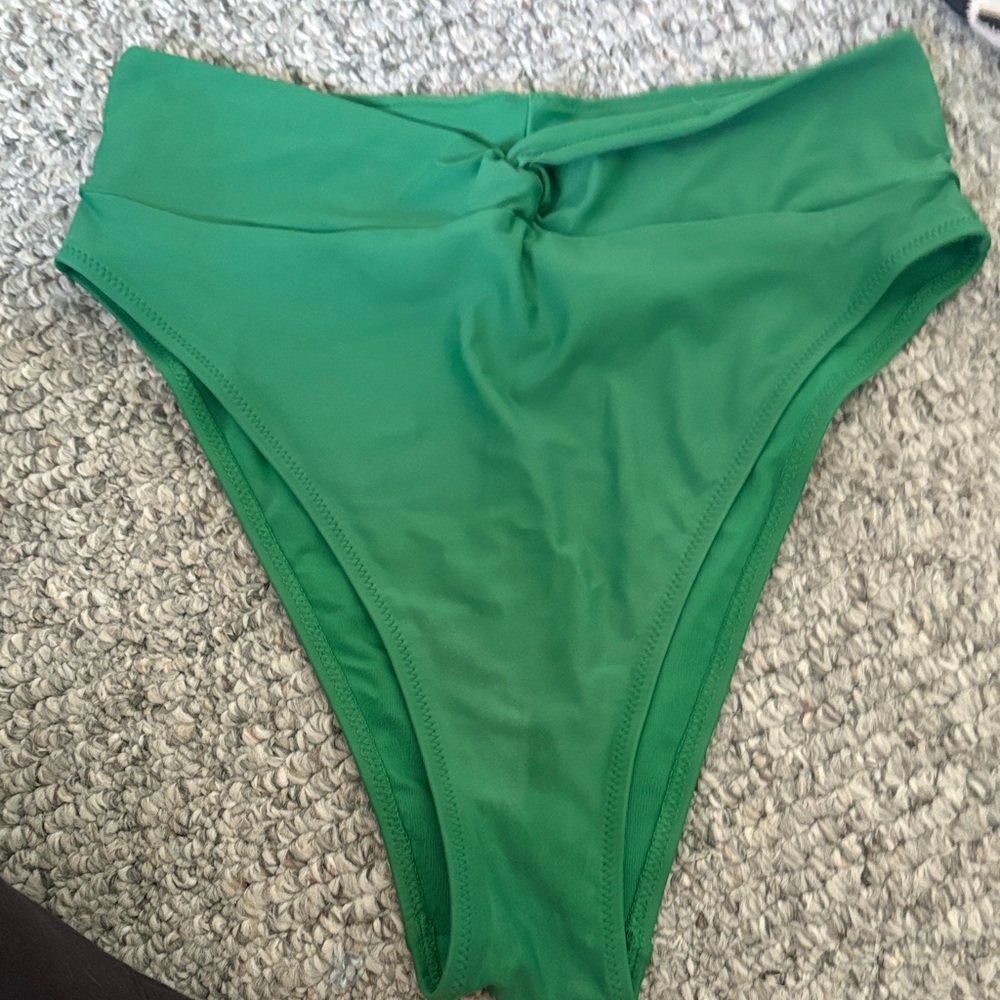 aerie High-Waist Green Bikini Bottoms